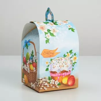 Коробка кондитерская складная, упаковка на пасху