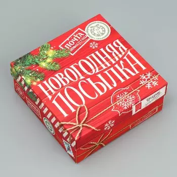 Коробка новогодняя складная
