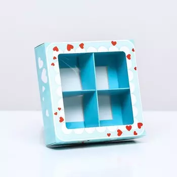 Коробка под 4 конфеты,