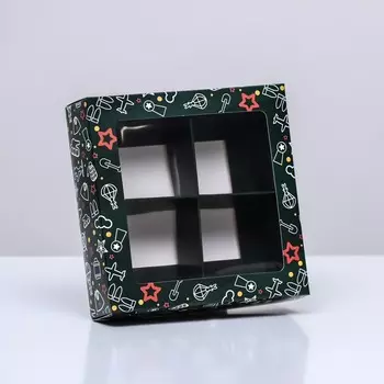 Коробка под 4 конфеты,