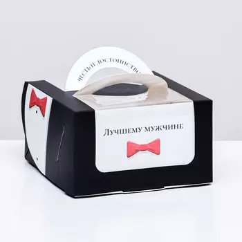 Коробка под бенто - торт с окном