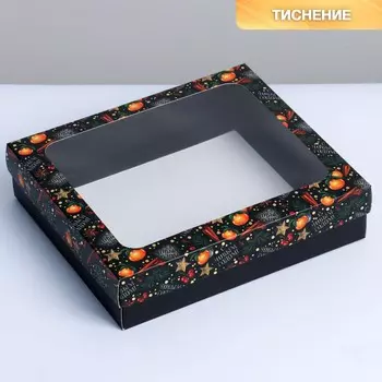 Коробка подарочная новогодняя складная