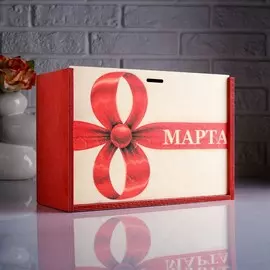 Коробка подарочная 30×12×20 см деревянная пенал