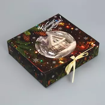 Коробка подарочная новогодняя складная