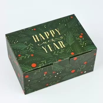 Коробка подарочная новогодняя складная