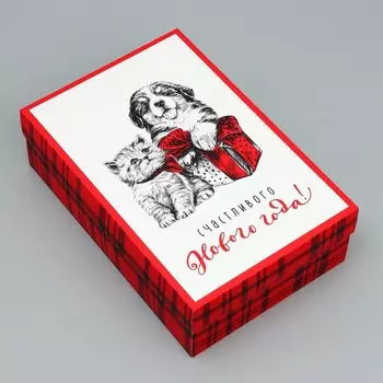 Коробка подарочная новогодняя складная