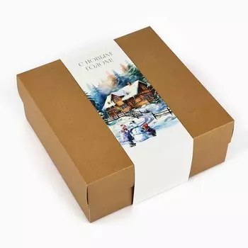 Коробка подарочная новогодняя складная