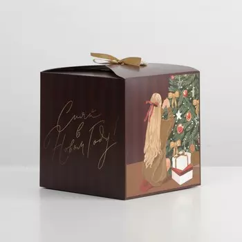 Коробка подарочная новогодняя складная