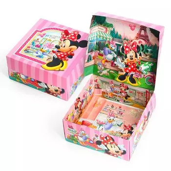 Подарочная коробка складная с 3д beautifil girl, минни маус, 15157 см