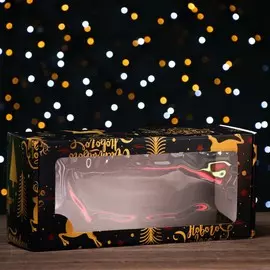 Коробка самосборная, с окном,