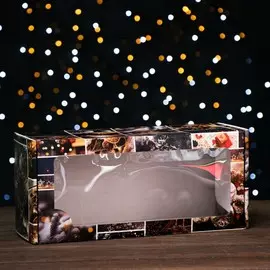 Коробка самосборная, с окном,