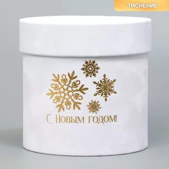 Коробка шляпная бархатная