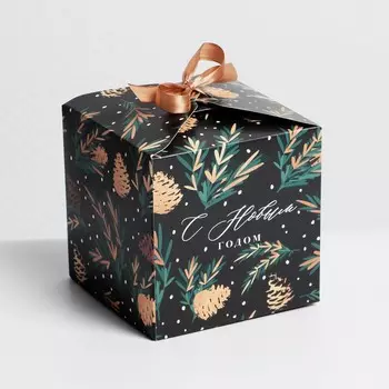 Коробка подарочная новогодняя складная