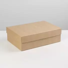 Коробка подарочная складная крафтовая, упаковка, 30 х 20 х 9 см