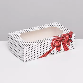 Коробка складная с окном под зефир