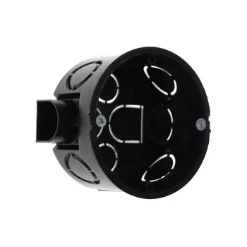 Коробка установочная luazon lighting, 68х40 мм, ip20, для сплошных стен, черная
