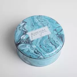 Коробка жестяная подарочная with love for you, 17 х 8 см