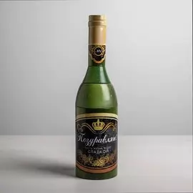 Коробка жестяная в форме бутылки