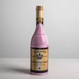 Коробка жестяная в форме бутылки