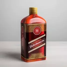 Коробка жестяная в форме бутылки