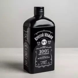 Коробка жестяная в форме бутылки