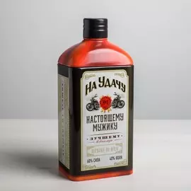 Коробка жестяная в форме бутылки