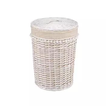 Корзина бельевая круглая с крышкой