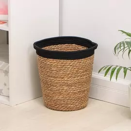 Корзина для белья плетеная круглая