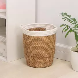 Корзина для белья плетеная круглая