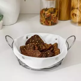 Корзина для хлеба доляна, 28×23,5×10,5 см, цвет белый