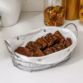 Хлебница доляна, 28,519,511,5 см, белая