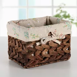 Корзина для хранения плетеная ручной работы доляна