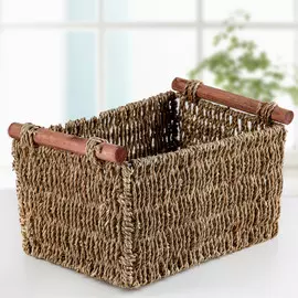 Корзина для хранения плетёная ручной работы доляна