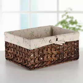 Корзина для хранения плетёная ручной работы доляна