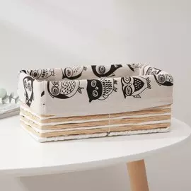 Корзина для хранения плетёная доляна