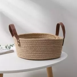 Корзина для хранения плетёная ручной работы доляна