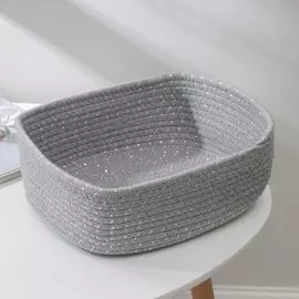 Корзина для хранения плетёная ручной работы доляна