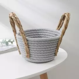 Корзина для хранения плетёная ручной работы доляна