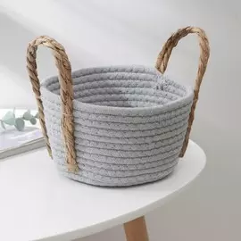 Корзина для хранения плетёная ручной работы доляна