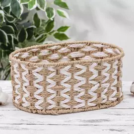 Корзина для хранения плётеная доляна