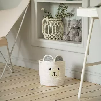 Корзина для хранения sl home, плетеная, ручной работы, 222222 см, белая