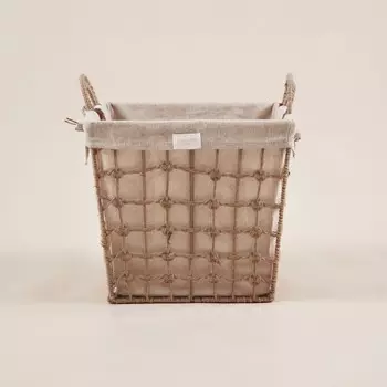 Корзина для хранения sl home, ручное плетение, с ручками, квадратная, джут, 393941.5 см