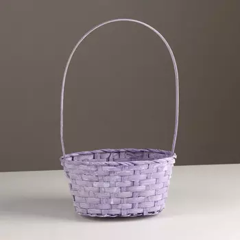 Корзина плетеная, 21х15х10хh38см, сиреневый, бамбук