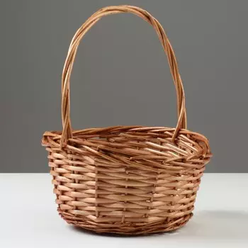 Корзина плетеная, 22 x 18 x 10/25 см, медовая, ива