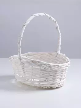 Корзина плетеная 272312928 см, ива, белая