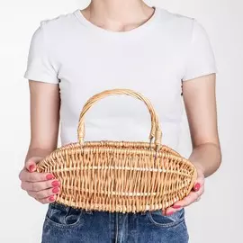 Корзина плетеная, 27х12х12 см, лоза