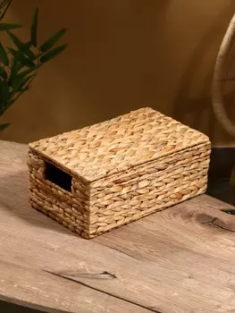 Корзина плетеная, 322014 см (+/- 3 см), водный гиацинт