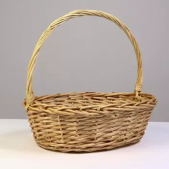 Корзина плетеная, 37 х 30/14 х 38 см, ива