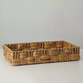 Корзина плетеная, 43х25х8 см, камыш