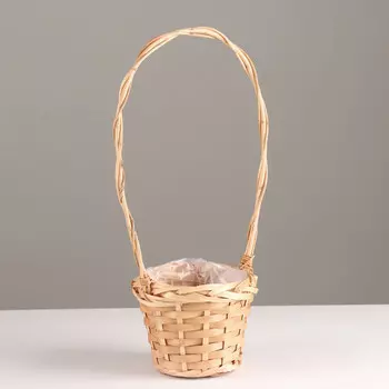 Корзина плетеная, d15x13xh42см, натуральный, ива